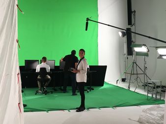 Behind the scenes: shooting on green screen